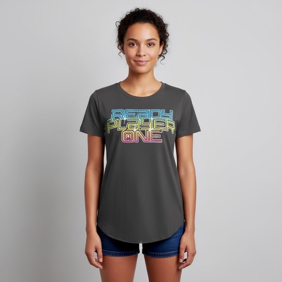 Ready Player One Logo T Shirt Longline Cotton Blend Extra Small Box Lunch - Picture 1 of 9